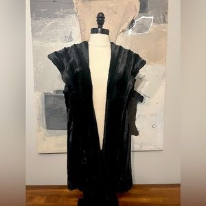 Black Fur Vest